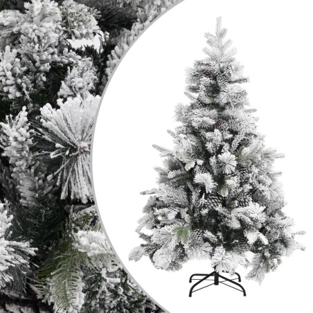 Sapin de Noël à flocons de neige et pommes de pin 150 cm PVC/PE 543684543684