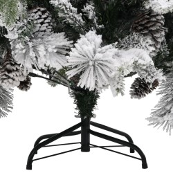 Sapin de Noël à flocons de neige et pommes de pin 150 cm PVC/PE 543684543684