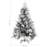 Sapin de Noël à flocons de neige et pommes de pin 150 cm PVC/PE 543684543684