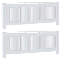 Cache-Radiateur 2 pcs Blanc 205 x 20,5 x 81,5 cm 543695543695