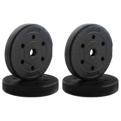 Set d'haltères 2-en-1 30kg Noir et Rouge Ciment et sable de fer 543697543697