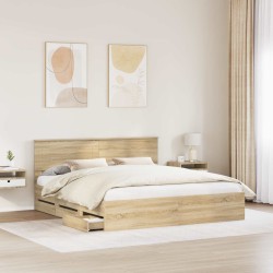 Cadre de lit Chêne Sonoma 180 x 200 cm Bois Ingénierie 543711543711