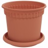 Pots de plantes 24 pcs Rouge brique Ø 15 x 12 cm Plastique 543715543715