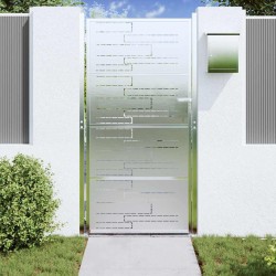 Porte de Jardin Argenté 85 x 196 cm Acier inoxydable 543723543723