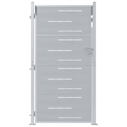 Porte de Jardin Argenté 85 x 196 cm Acier inoxydable 543724543724