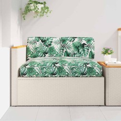Ensemble de coussins Feuille 3 pcs Motif feuille Tissu Oxford 543730543730