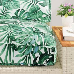 Ensemble de coussins Feuille 3 pcs Motif feuille Tissu Oxford 543730543730