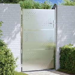 Porte de Jardin Argenté 85 x 144 cm Acier inoxydable 543733543733