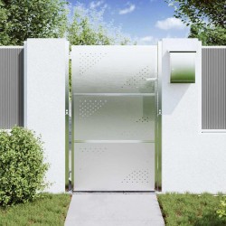 Porte de Jardin Argenté 85 x 144 cm Acier inoxydable 543733543733