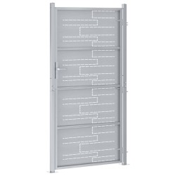 Porte de Jardin Argenté 85 x 174 cm Acier inoxydable 543738543738