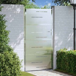 Porte de Jardin Argenté 85 x 174 cm Acier inoxydable 543739543739