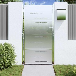 Porte de Jardin Argenté 85 x 174 cm Acier inoxydable 543739543739
