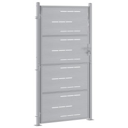 Porte de Jardin Argenté 85 x 174 cm Acier inoxydable 543739543739