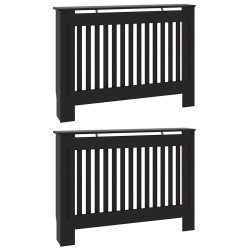 Cache-Radiateur 2 pcs Noir 112 x 19 x 81,5 cm Bois d'ingénierie 543741543741
