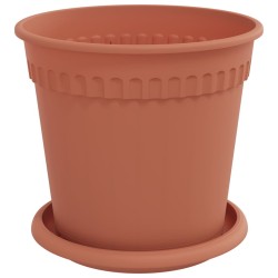 Pots de plantes 24 pcs Rouge brique Ø 17 x 14 cm Plastique 543772543772