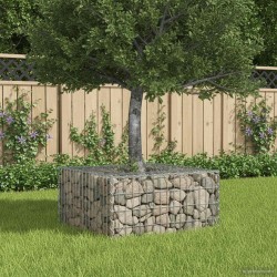 Lit surélevé gabion Argenté 80 x 80 x 40 cm Acier galvanisé 543773543773