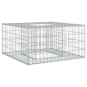 Lit surélevé gabion Argenté 80 x 80 x 40 cm Acier galvanisé 543773543773