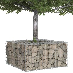 Lit surélevé gabion Argenté 80 x 80 x 40 cm Acier galvanisé 543773543773