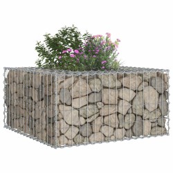 Lit surélevé gabion Argenté 80 x 80 x 40 cm Acier galvanisé 543773543773