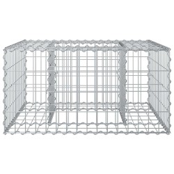Lit surélevé gabion Argenté 80 x 80 x 40 cm Acier galvanisé 543773543773