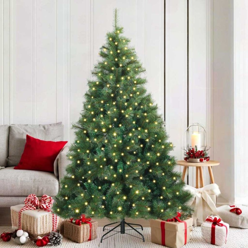Sapin de Noël artificiel avec 300 LED Vert 180 cm PE et PVC 543774543774