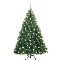 Sapin de Noël artificiel avec 300 LED Vert 180 cm PE et PVC 543776543776