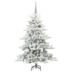 Sapin de Noël Artificiel à Branches Articulées Blanc 150 cm 543779543779