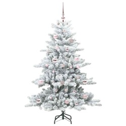 Sapin de Noël Artificiel à Branches Articulées Blanc 150 cm 543783543783