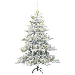 Sapin de Noël Artificiel à Branches Articulées Blanc 150 cm 543784543784