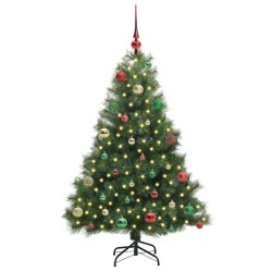 Sapin de Noël artificiel avec 150 LED Vert 150 cm PE et PVC 543786543786