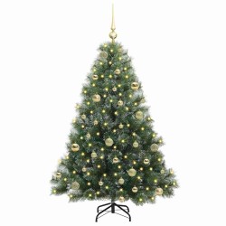 Sapin de Noël artificiel avec 150 LED Vert 150 cm PE et PVC 543793543793