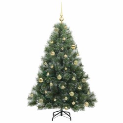 Sapin de Noël artificiel avec 150 LED Vert 150 cm PE et PVC 543793543793