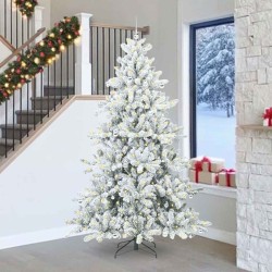 Sapin de Noël Artificiel à Branches Articulées Blanc 240 cm 543796543796
