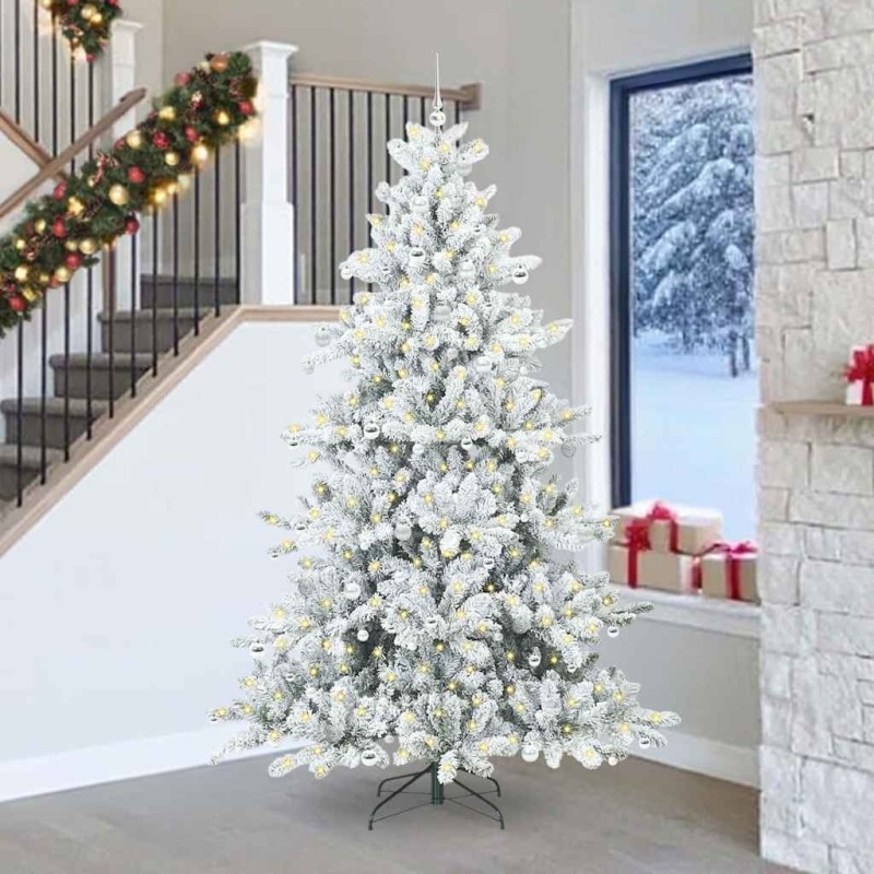 Sapin de Noël Artificiel à Branches Articulées Blanc 240 cm 543796543796