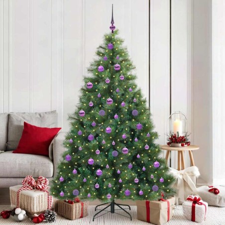 Sapin de Noël artificiel avec 300 LED Vert 180 cm PE et PVC 543797543797