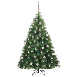 Sapin de Noël artificiel avec 300 LED Vert 180 cm PE et PVC 543798543798