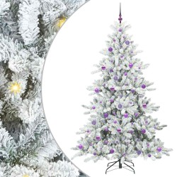 Sapin de Noël Artificiel à Branches Articulées Blanc 210 cm 543802543802