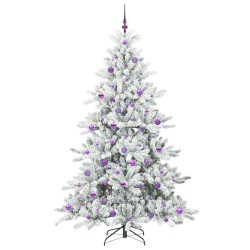 Sapin de Noël Artificiel à Branches Articulées Blanc 210 cm 543802543802