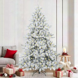 Sapin de Noël Artificiel à Branches Articulées Blanc 210 cm 543803543803