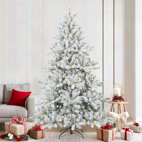 Sapin de Noël Artificiel à Branches Articulées Blanc 210 cm 543803543803