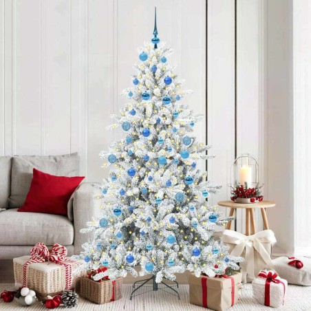 Sapin de Noël Artificiel à Branches Articulées Blanc 180 cm 543807543807