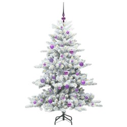 Sapin de Noël Artificiel à Branches Articulées Blanc 150 cm 543808543808