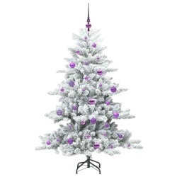 Sapin de Noël Artificiel à Branches Articulées Blanc 150 cm 543808543808