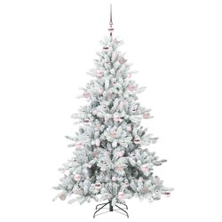 Sapin de Noël Artificiel à Branches Articulées Blanc 180 cm 543813543813