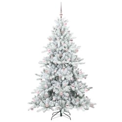 Sapin de Noël Artificiel à Branches Articulées Blanc 210 cm 543814543814