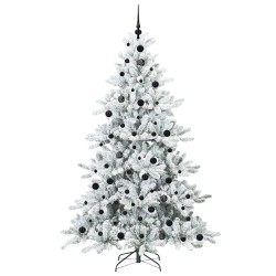 Sapin de Noël Artificiel à Branches Articulées Blanc 210 cm 543815543815