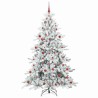 Sapin de Noël Artificiel à Branches Articulées Blanc 210 cm 543816543816