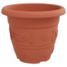 Pots de plantes 24 pcs Rouge brique Ø 34 x 28 cm Plastique 543834543834