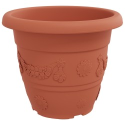 Pots de plantes 24 pcs Rouge brique Ø 39 x 32 cm Plastique 543835543835