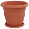 Pots de plantes 24 pcs Rouge brique Ø 26 x 21.5 cm Plastique 543836543836